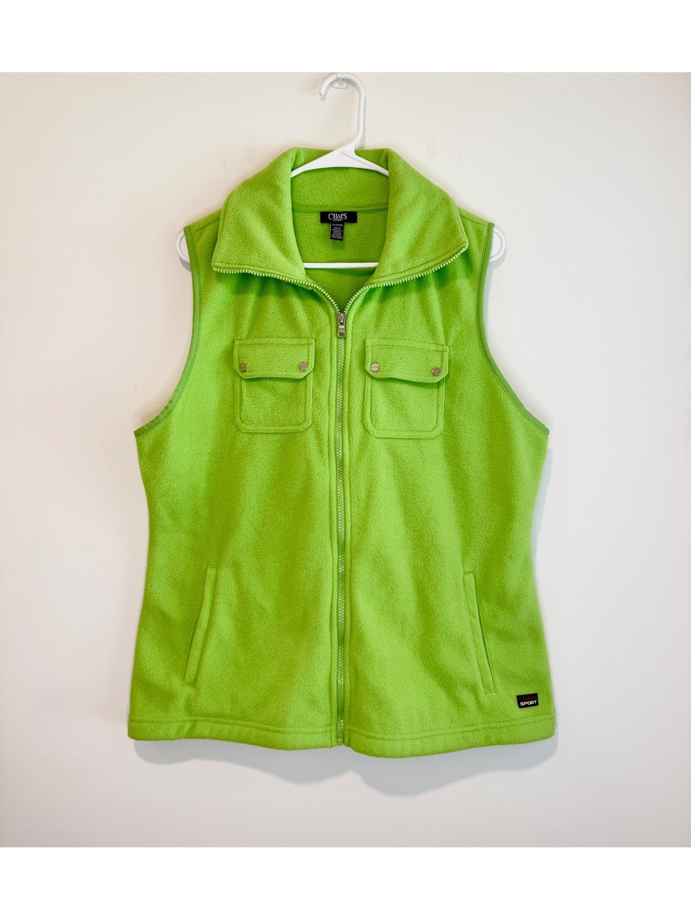 Chaps Sport Women's Green Fleece Vest XL